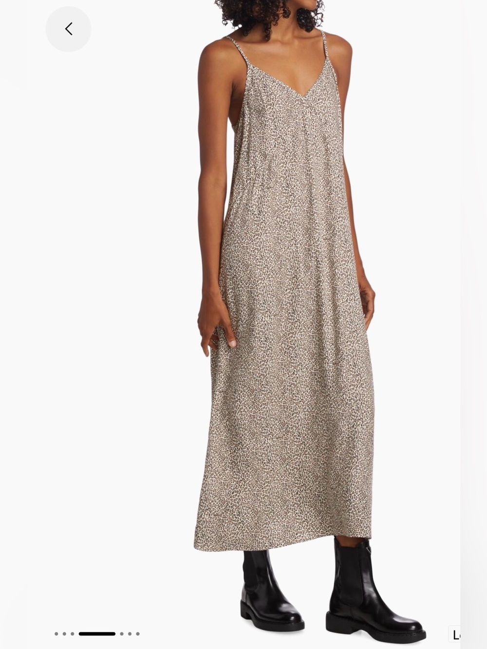 Jenni Kayne Beige Leopard-Print Slip Maxi Dress